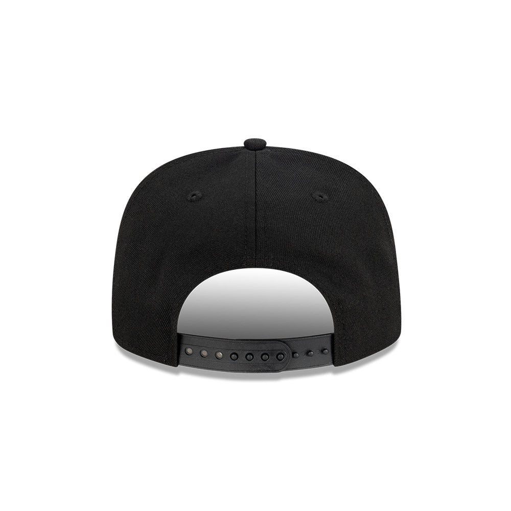 Essendon Bombers Hat - 2023 AFL Black Tall Text The Golfer Snapback - New Era